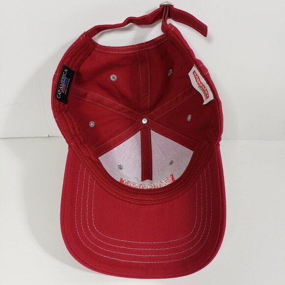 Men's Barnhart Hat Adjustable Workwear Red Canvas Mind Over Matter Adjustable - Picture 5 of 7